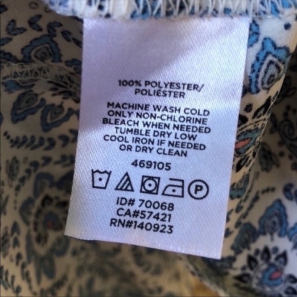 Loft Floral Blouse Flutter Sleeve Top Oversized Size XSP / NWOT - Picture 7 of 10